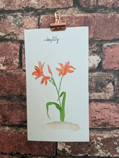 Daylily Watercolor Card - Artski&Hush