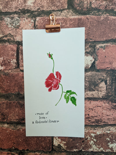 Rose of Love Watercolor Card - Artski&Hush