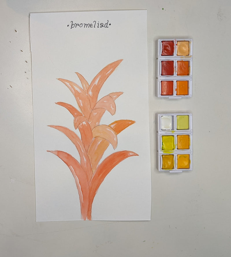 Bromeliad Watercolor Card - Artski&Hush