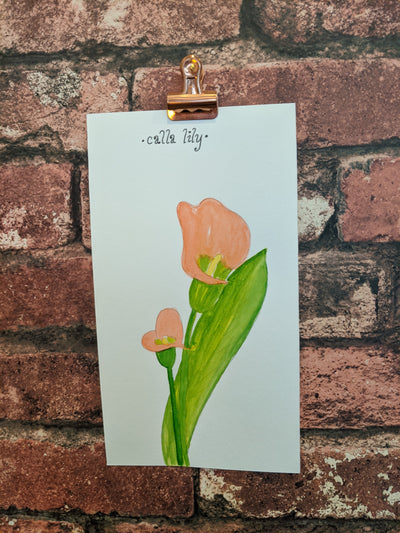 Cala Lily Watercolor Card - Artski&Hush