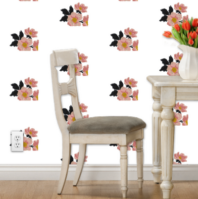 White Flora Wallpaper - Artski&Hush