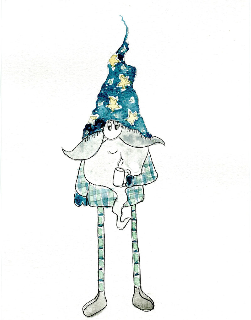 The Winter Gnome Watercolor Print