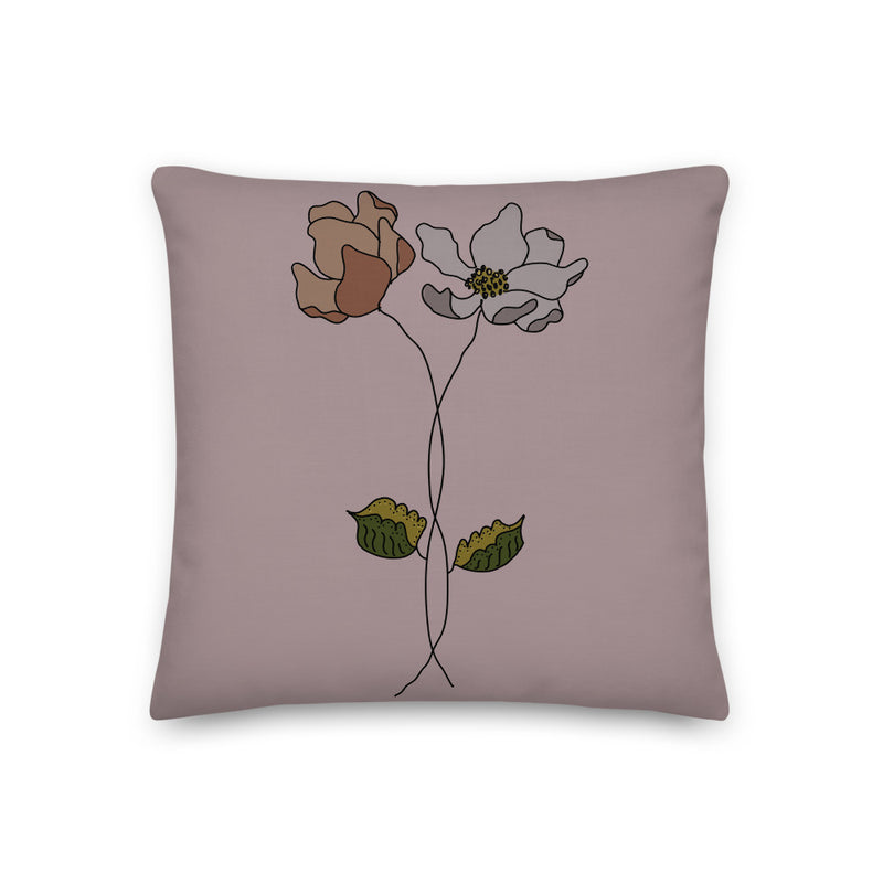 Winter Flora-Mauve Decorative Throw Pillow - Artski&Hush