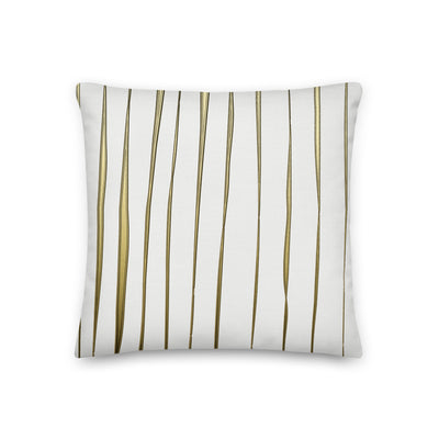 Golden Striped Premium Pillow - Artski&Hush