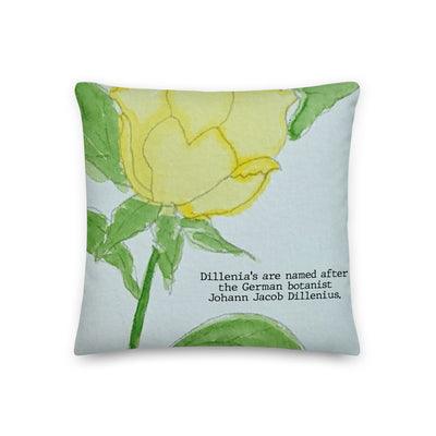 Dillenia Watercolor Premium Pillow - Artski&Hush