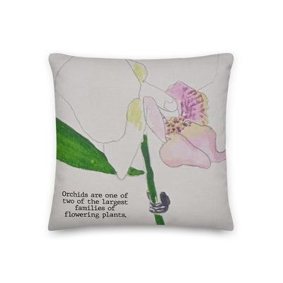 Orchid Watercolor Premium Pillow - Artski&Hush