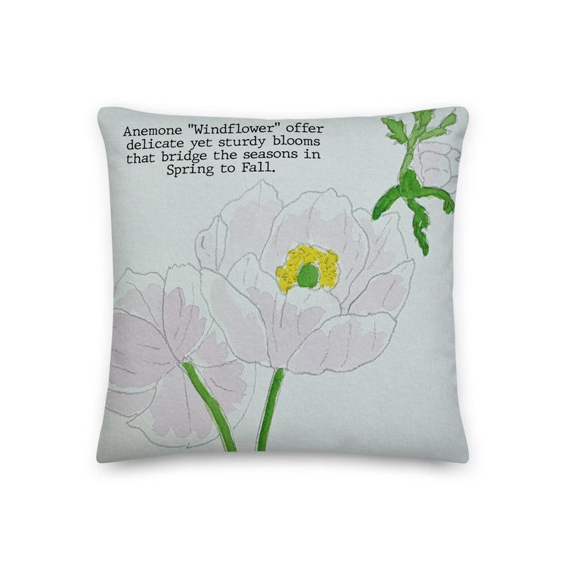 Anemone Watercolor Premium Pillow - Artski&Hush