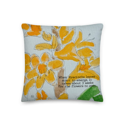 Hyacinth Watercolor Premium Pillow - Artski&Hush