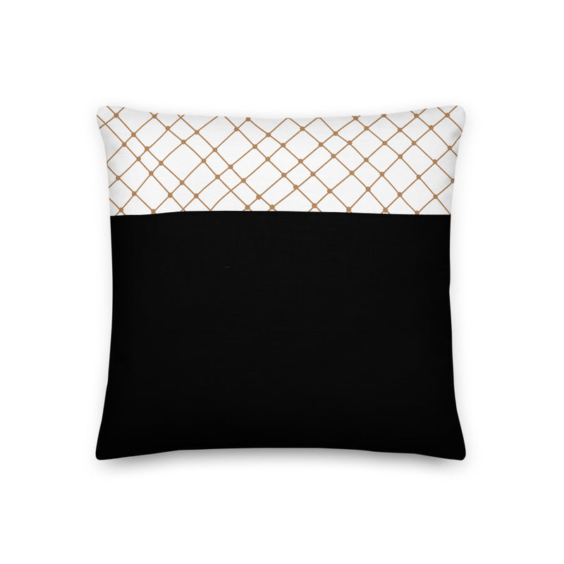 Black Banded Decorative Throw Pillow - Artski&Hush