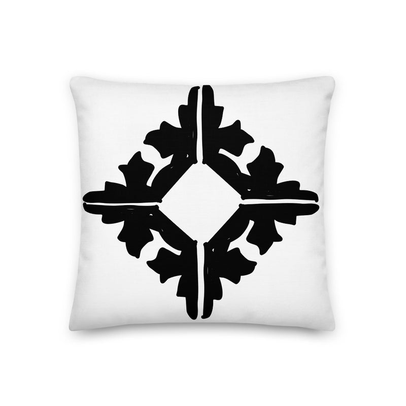 Black Ornament Decorative Pillow - Artski&Hush