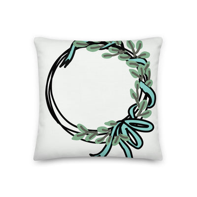 Spring Wreath Decorative Throw Pillow - Artski&Hush