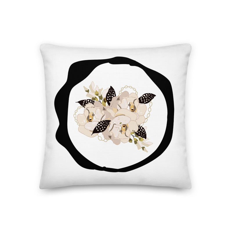 Outlines Wax Seal Flora Decorative Throw Pillow - Artski&Hush