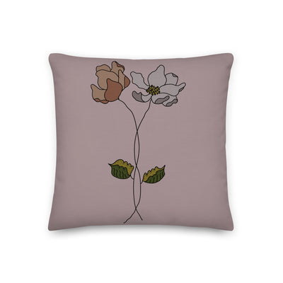 Winter Flora-Mauve Decorative Throw Pillow - Artski&Hush