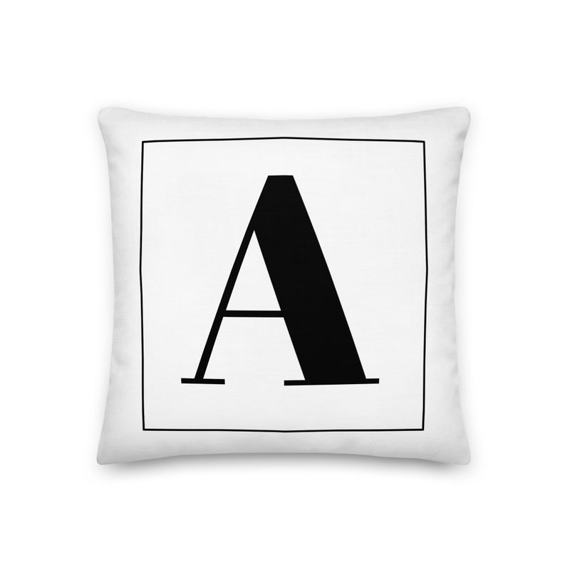 Classic Initial Premium Pillow - Artski&Hush