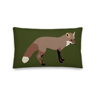 Winter Red Fox Decorative Throw Pillow - Artski&Hush