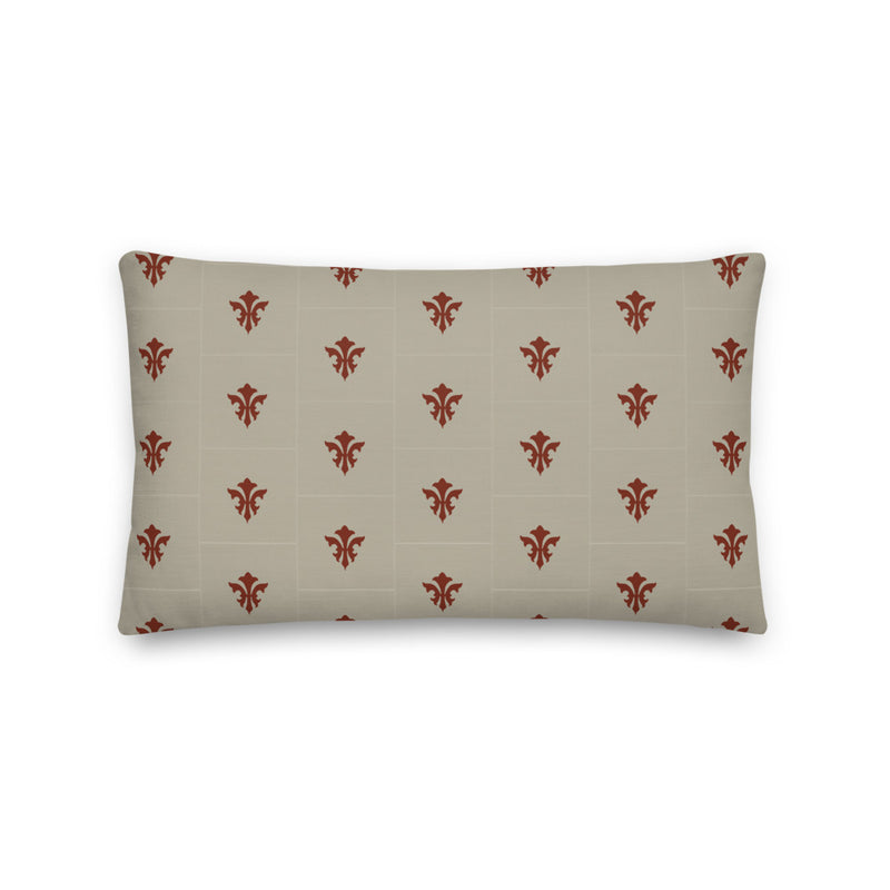 Taupe Fleur Decorative Throw Pillow - Artski&Hush