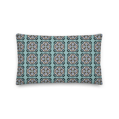 Teal Tile Pattern Pillow - Artski&Hush