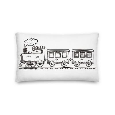 Pencil Train Lumbar Pillow - Artski&Hush