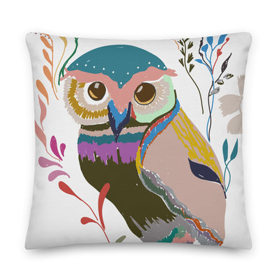 The Great Colorful Owl Decorative Throw Pillow - Artski&Hush