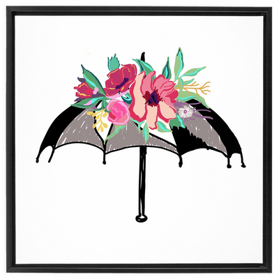Flora Umbrella Framed Print Canvas Wraps - Artski&Hush