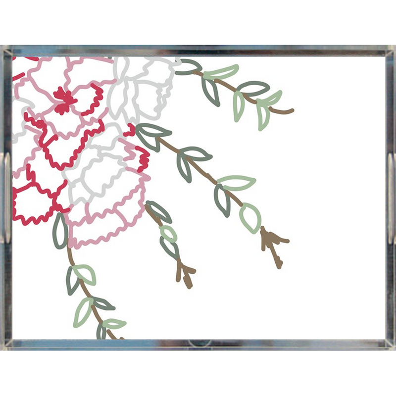 Spring Carnations Acrylic Trays - Artski&Hush