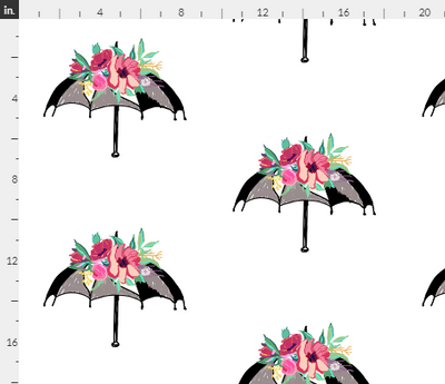 Flora Umbrella Fabric - Artski&Hush
