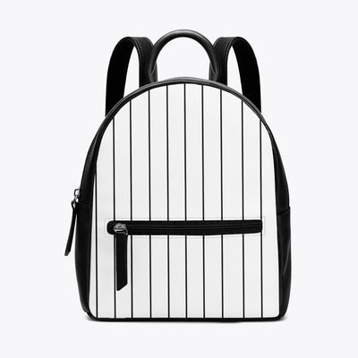 Classic Striped Leather Backpack
