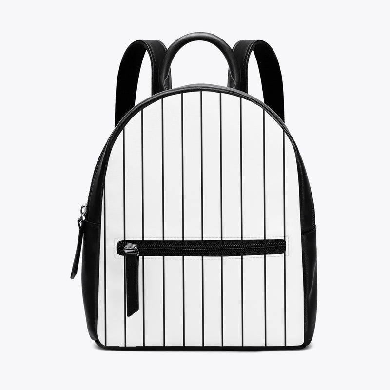 Classic Striped Leather Backpack