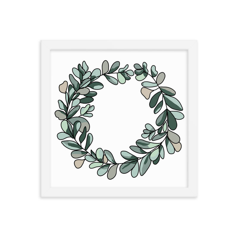 Eucalyptus Wreath Framed Art - Artski&Hush