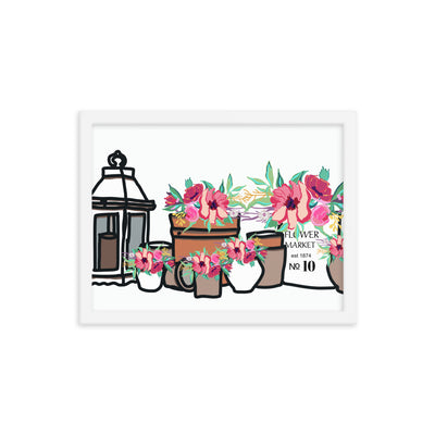Flower Pots Framed print - Artski&Hush