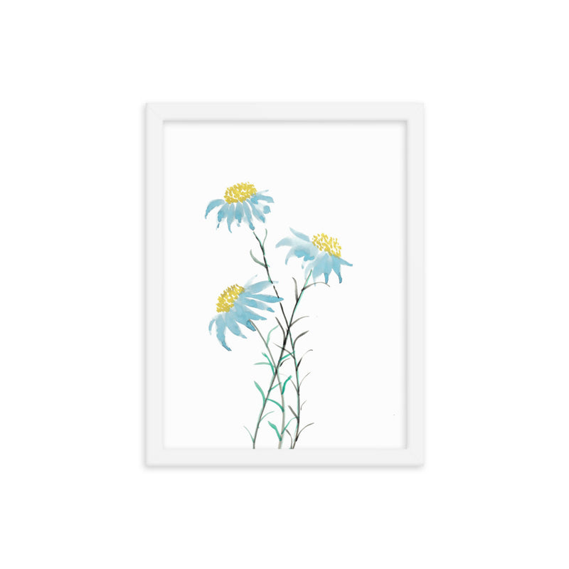 Watercolor Daisy Framed Print - Artski&Hush