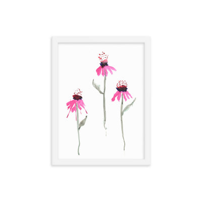 Watercolor 'Echinacea' Framed print - Artski&Hush