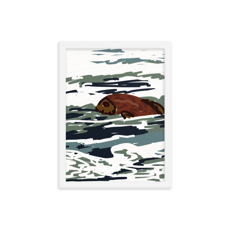 Here Fishy Framed Art - Artski&Hush