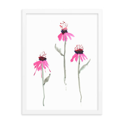 Watercolor 'Echinacea' Framed print - Artski&Hush