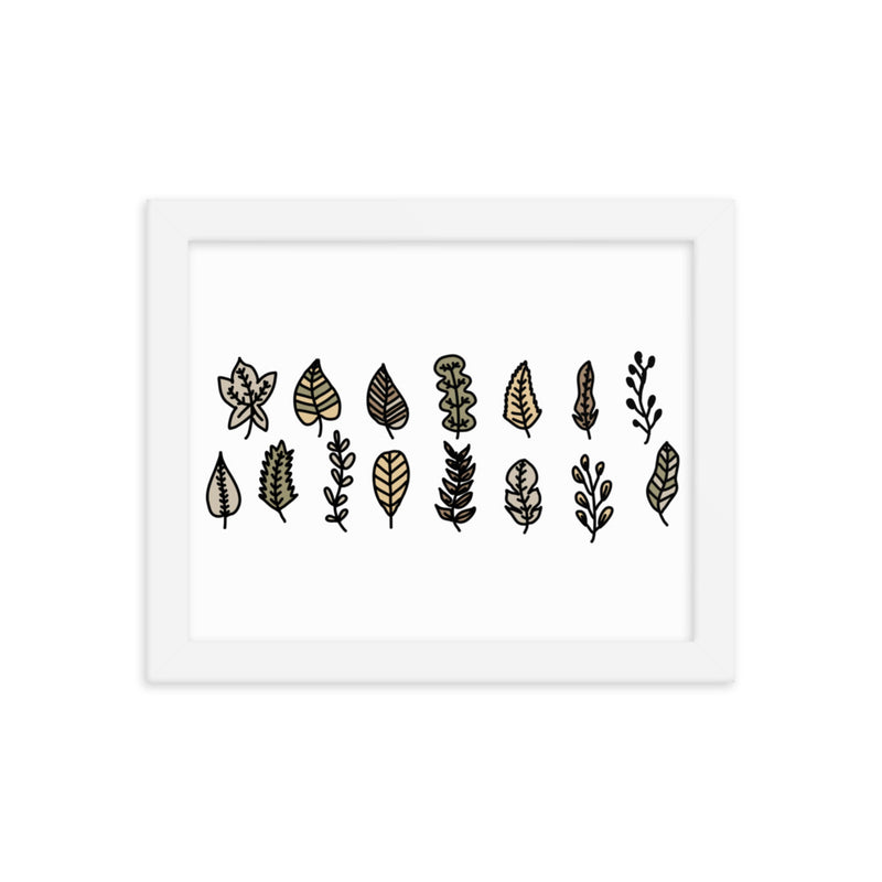 Leaf Collection Framed print - Artski&Hush