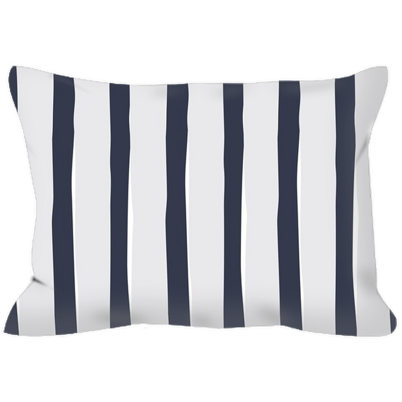 Navy Ticking Decorative Outdoor Pillows - Artski&Hush