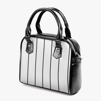 Classic Striped Leather Saddle Bag