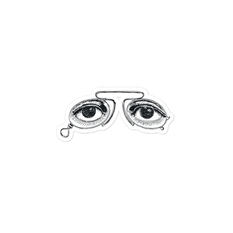 Penciled Glasses Bubble-free stickers - Artski&Hush