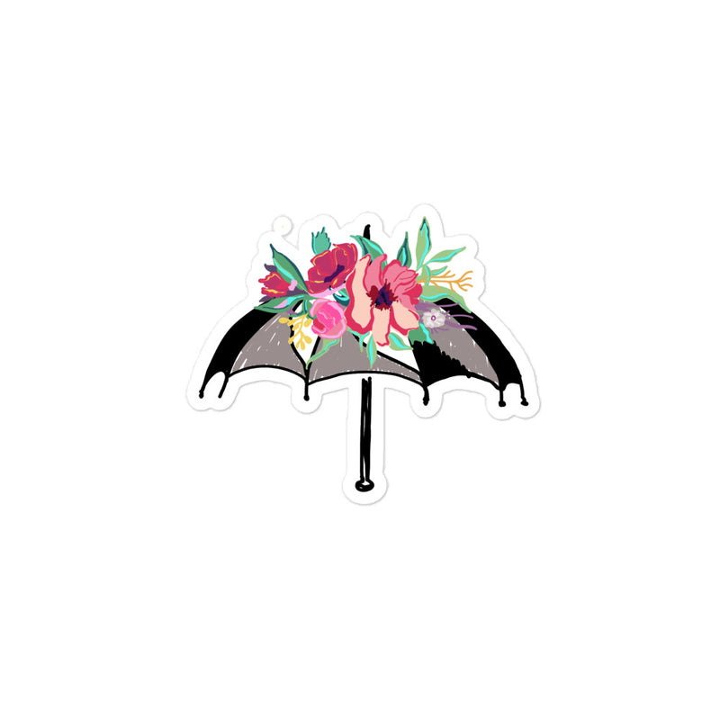 Flora Umbrella Bubble-free stickers - Artski&Hush