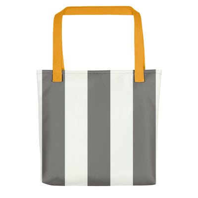 Grey Striped Toting Bag - Artski&Hush