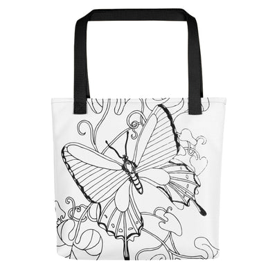 B & W Butterfly Toting bag - Artski&Hush