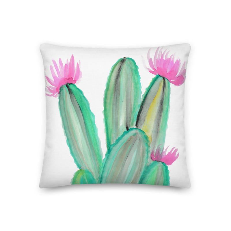 Watercolor Cactus Decorative Throw Pillows - Artski&Hush