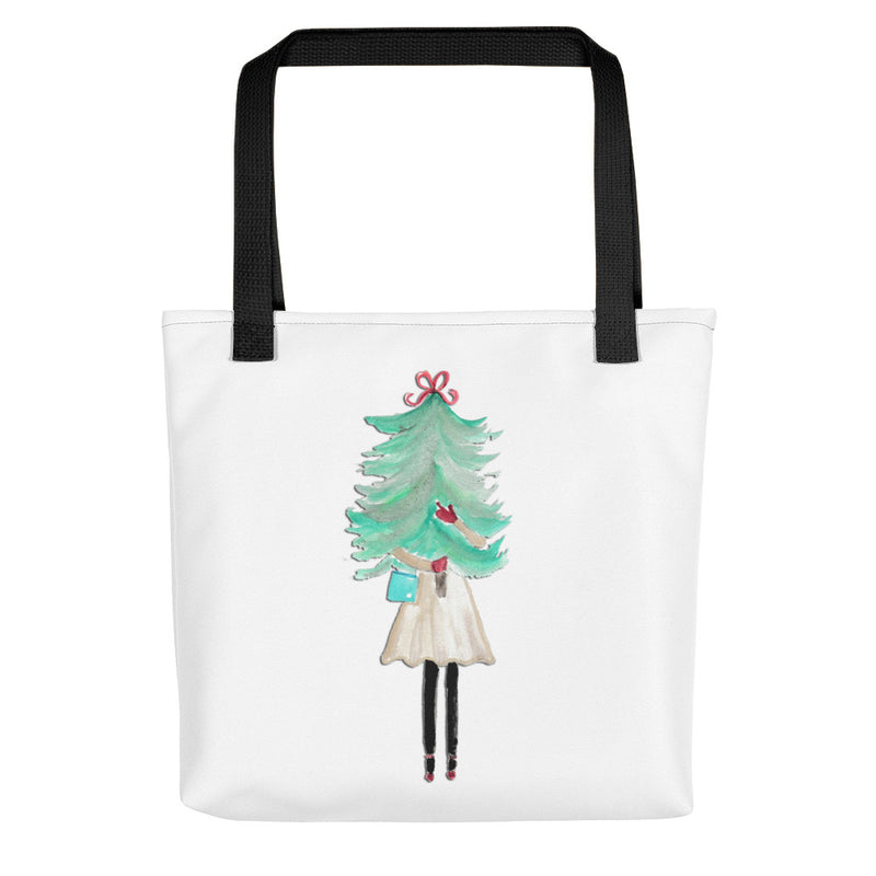 Watercolor Christmas Tree Toting bag - Artski&Hush