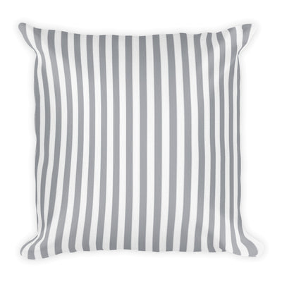 Gray Striped Pink Flora Decorative Throw Pillows - Artski&Hush