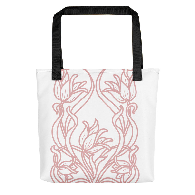 Blush Art Deco Flowers Toting Bag Love - Artski&Hush