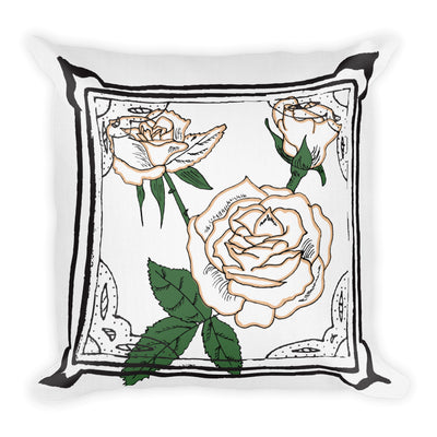Framed Rose Decorative Throw Pillow - Artski&Hush