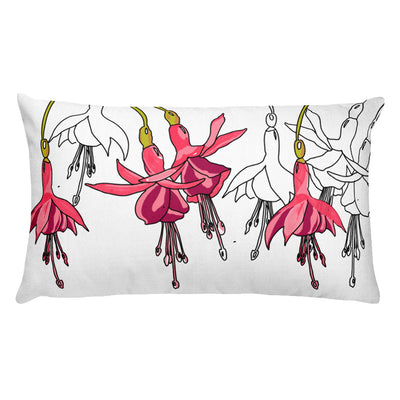 Fuchsias Decorative Lumbar Throw Pillow - Artski&Hush