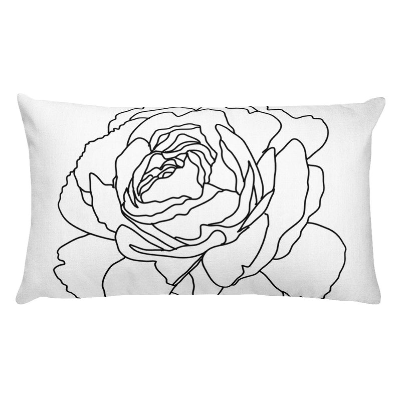 White Rose Decorative Throw Pillows - Artski&Hush
