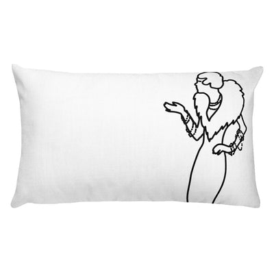 Art Deco Lady Pearl Decorative Lumbar Pillow - Artski&Hush