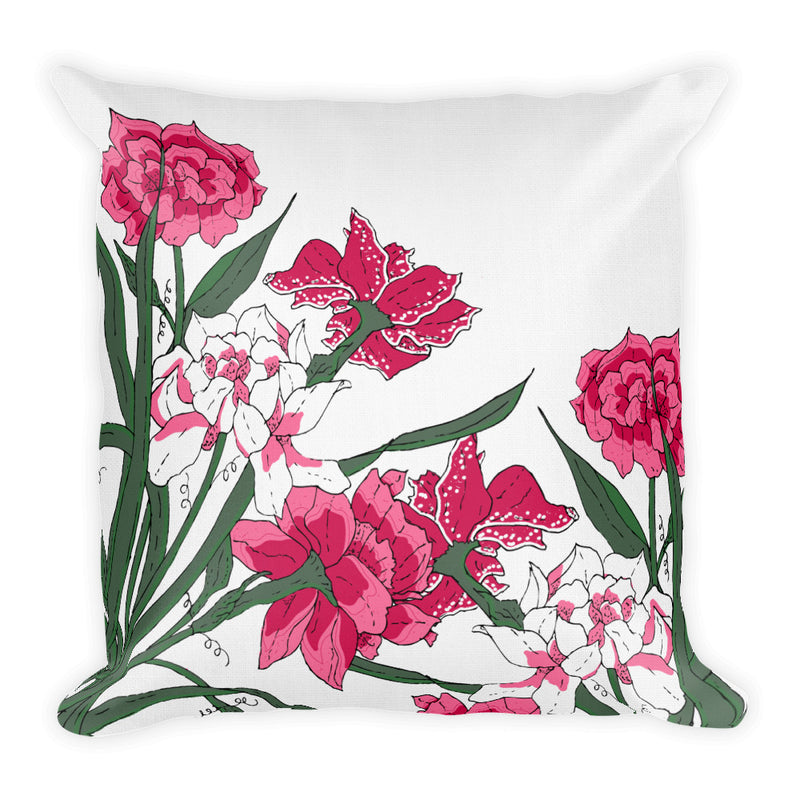 Pink Bushels Decorative Throw Pillows - Artski&Hush